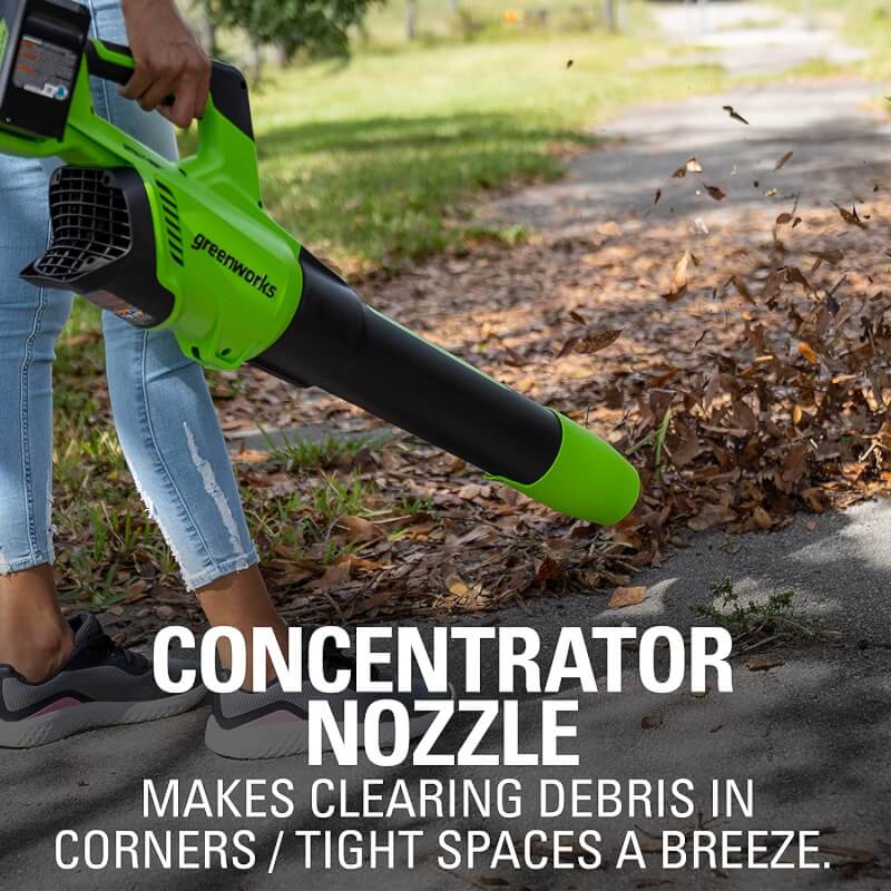48V (24V x 2) 515 CFM - 125 MPH Leaf Blower, (2) 2.0Ah USB Batteries and 4A Dual Port Charger Included