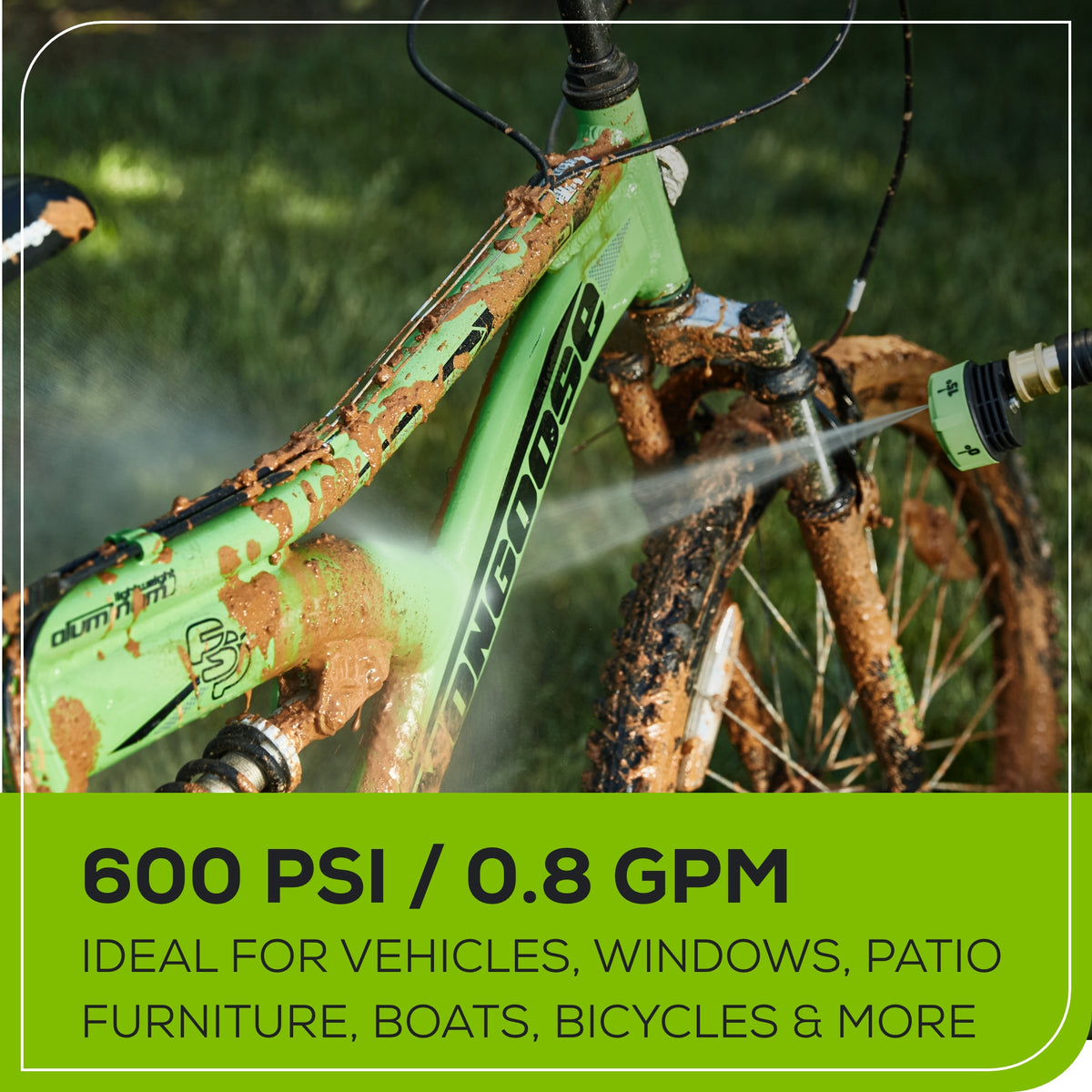 24V 600 PSI Cordless Pressure Washer Kit, (2) 2.0Ah Battery and Charger Included BONUS: Wash Mitt Included