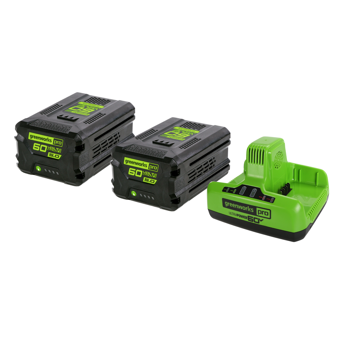 Ensemble 60 V de (2) batteries 5,0 Ah et chargeur double port