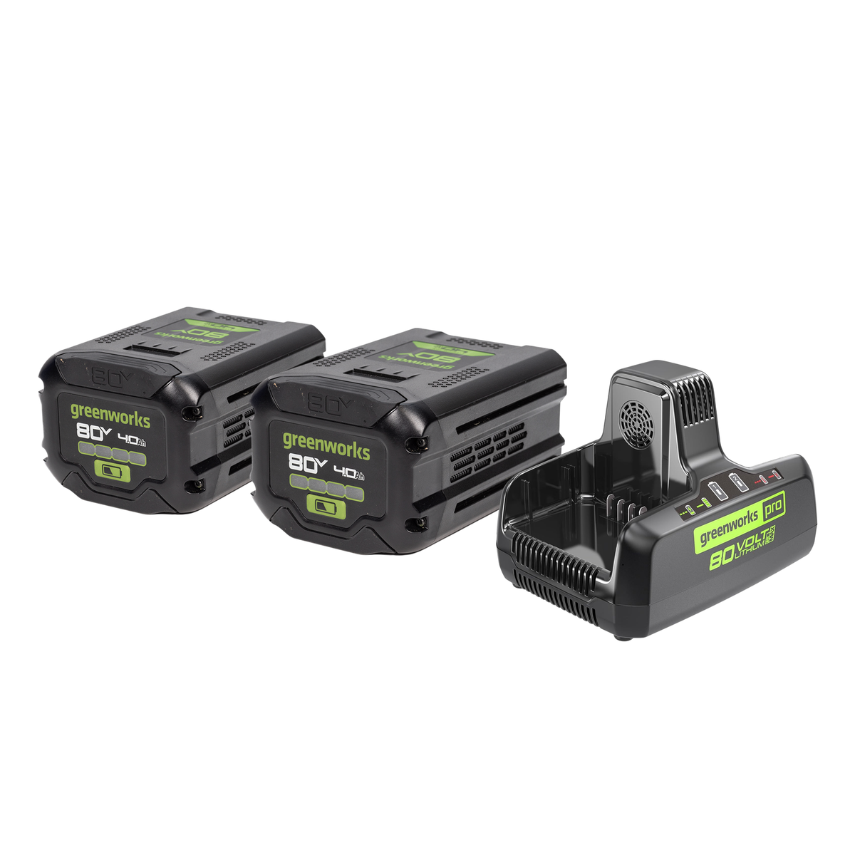 80V (2) 4.0Ah Batteries & Dual Port Charger Combo Kit