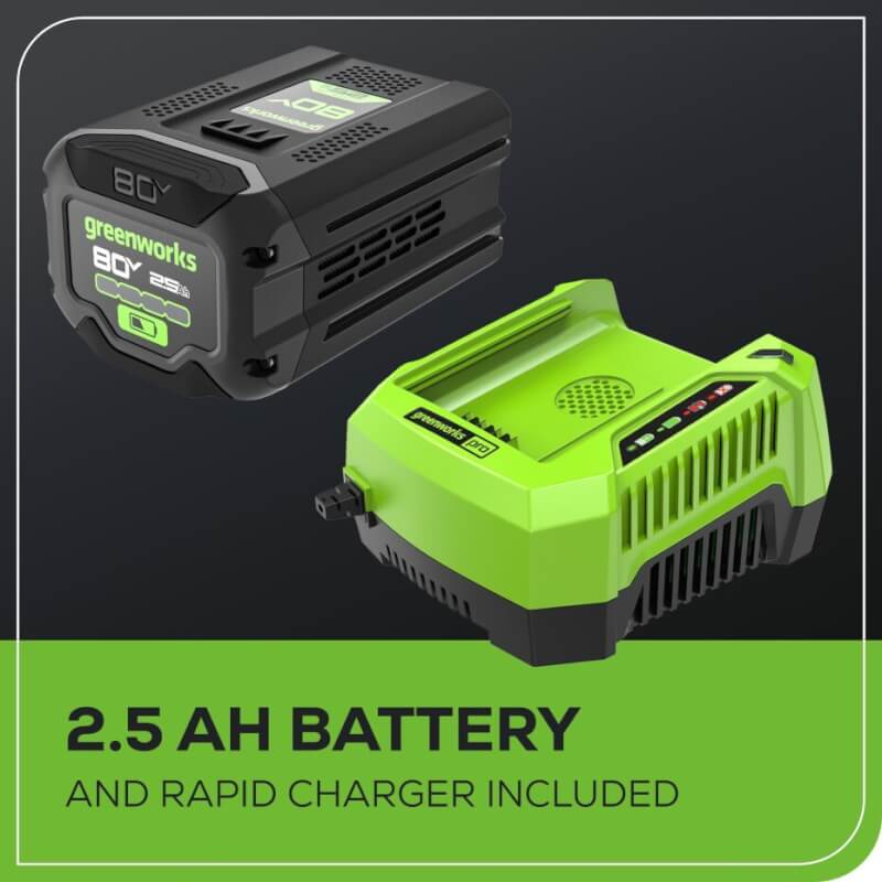 Souffleur à feuilles 80 V, 700 CFM (pi³/min), batterie 2,5 Ah et chargeur inclus