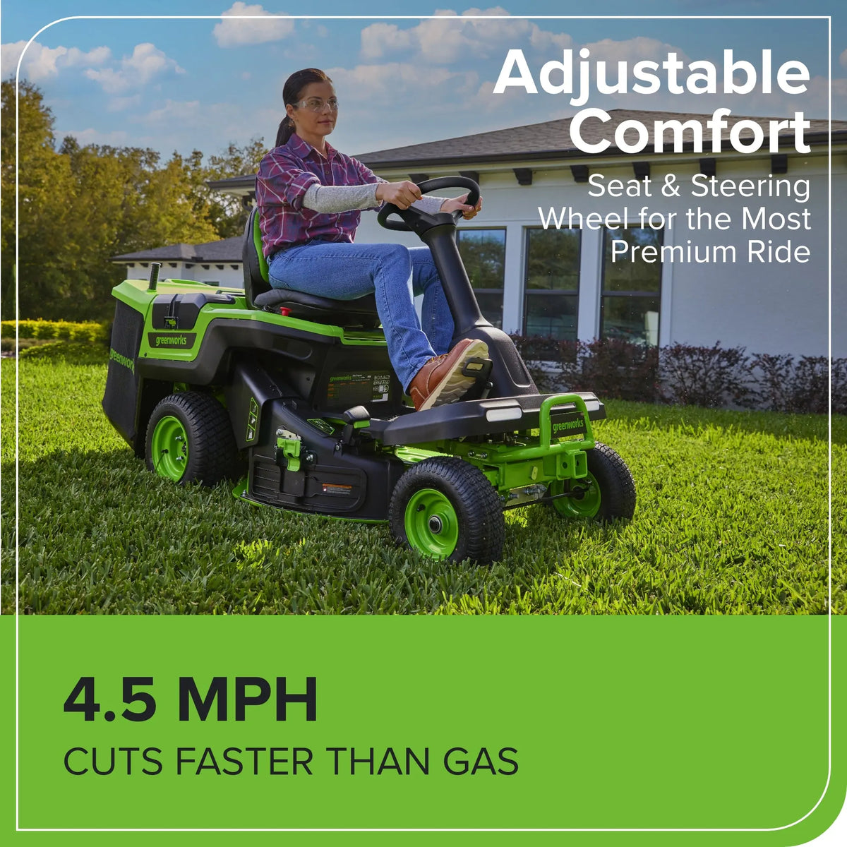 60V 30" CrossoverT Riding Lawn Tractor, (4) 8.0Ah Batteries & 600W Charger Included | CRT3062