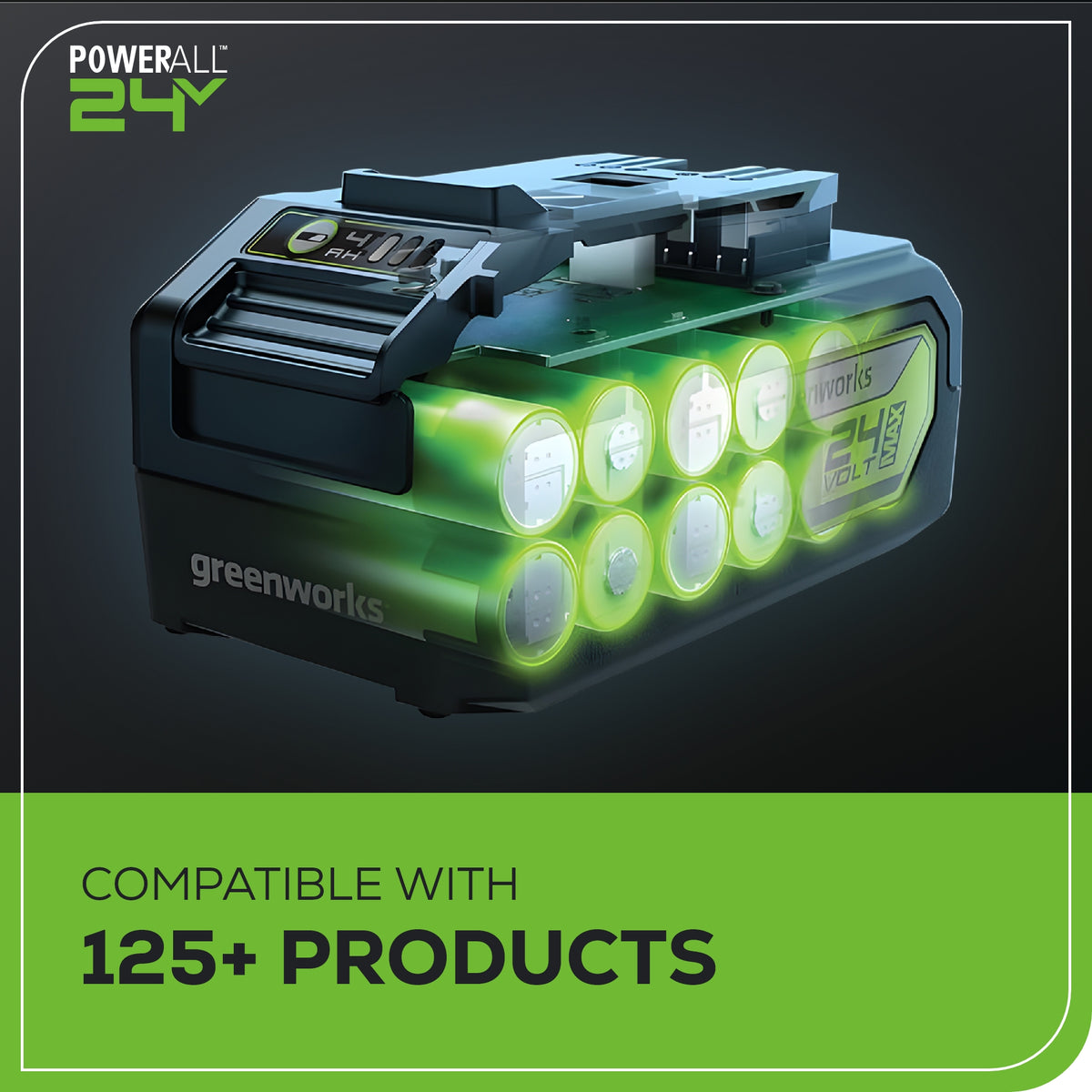 48V (24V x 2) Axial Jet blower & Shear Shrubber Combo, (2) 4.0Ah Batteries and Dual Port Charger Included