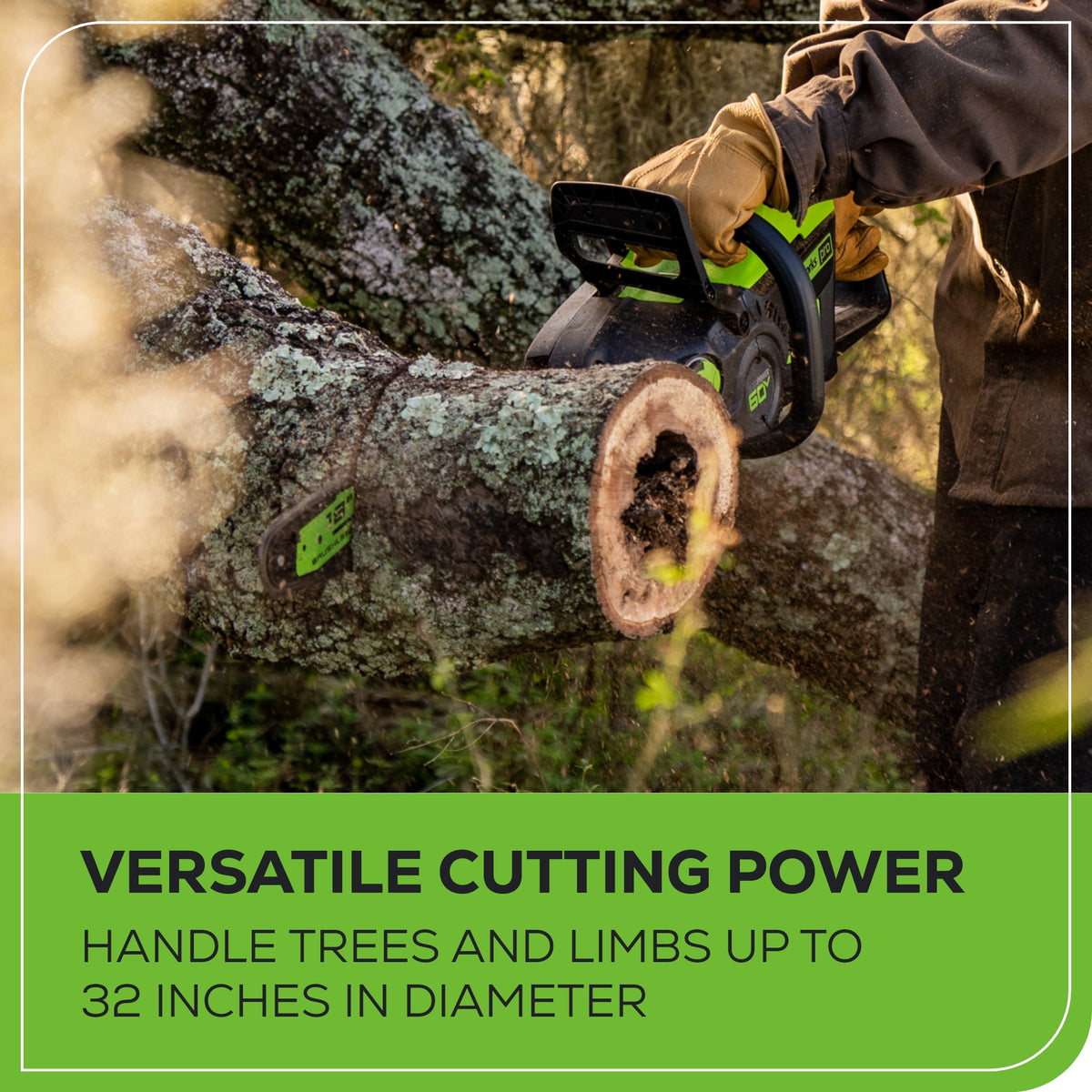 60V 18" Chainsaw, 4.0Ah Battery and Charger Included