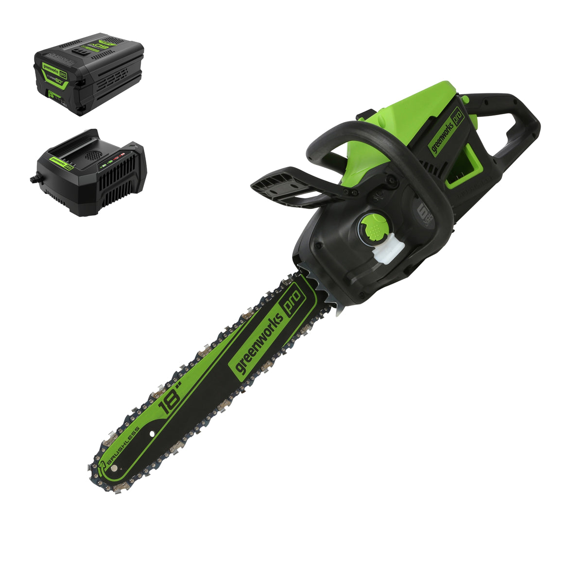 60V 18" Chainsaw, 4.0Ah Battery and Charger Included