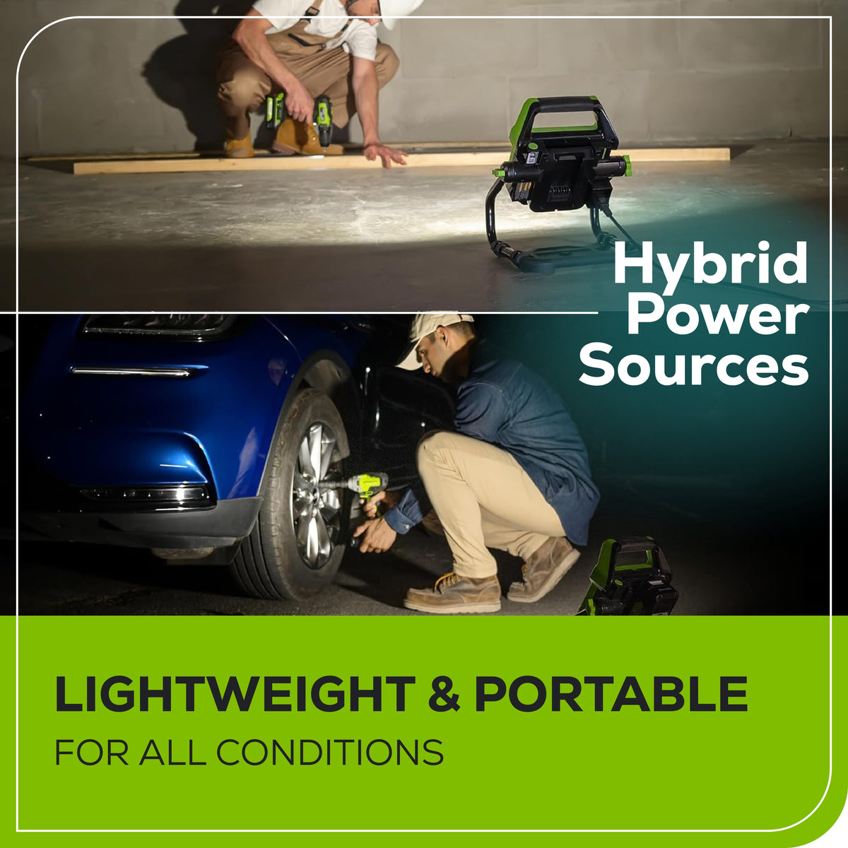 24V AC/DC 2000 Lumen LED Work Light (Tool Only)