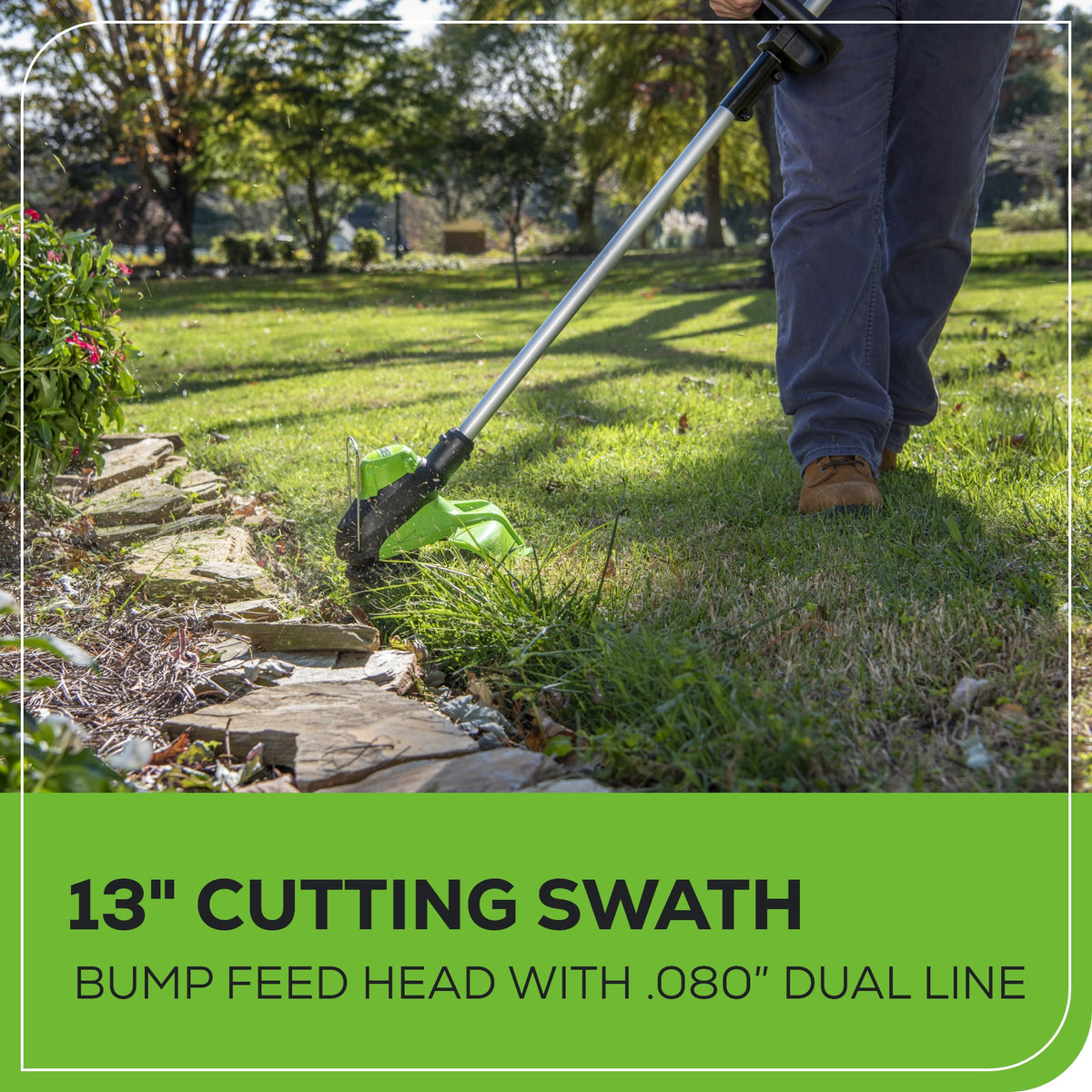 60V 13" Cordless String Trimmer & Leaf Blower Combo Kit, 4.0 Ah Battery and Charger Included