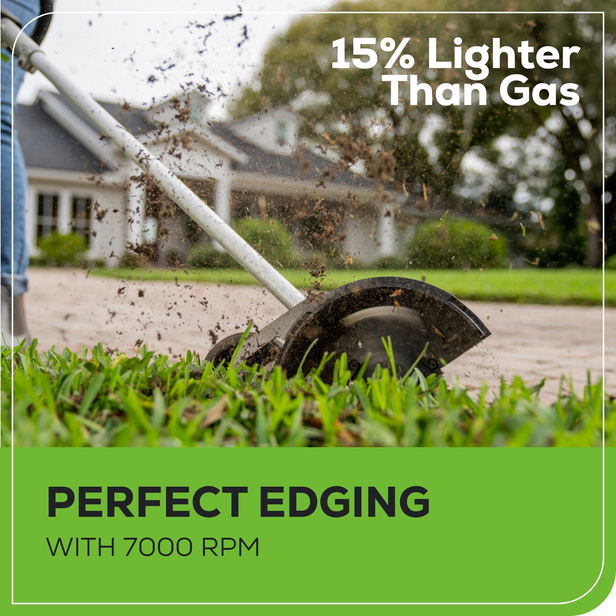 60V 8" Brushless Cordless Edger, 2.0Ah Battery and Charger Included