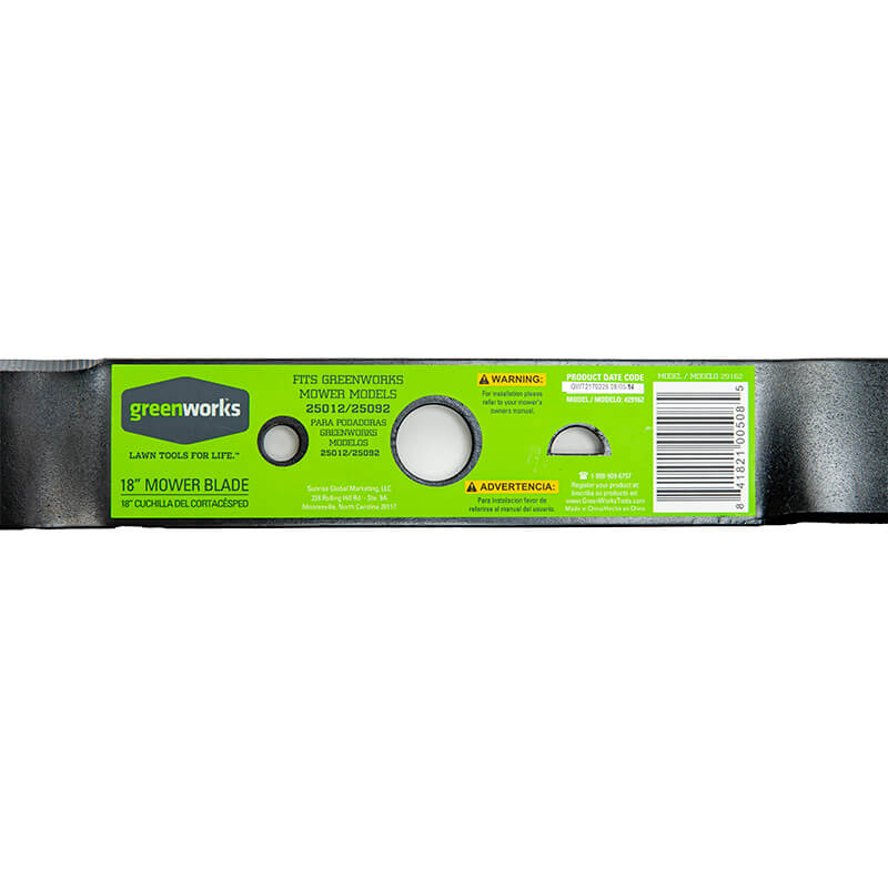 Lame de rechange de 18 pouces pour tondeuse (modèle 25012)