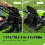 60V 17" Brushless Mower &  610 CFM Brushless Blower Combo Kit, 4.0Ah Battery and Charger Included