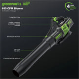 60V 17" Brushless Mower &  610 CFM Brushless Blower Combo Kit, 4.0Ah Battery and Charger Included
