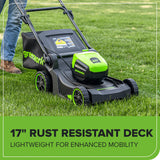60V 17" Brushless Mower &  610 CFM Brushless Blower Combo Kit, 4.0Ah Battery and Charger Included