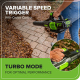 60V 17" Brushless Mower &  610 CFM Brushless Blower Combo Kit, 4.0Ah Battery and Charger Included