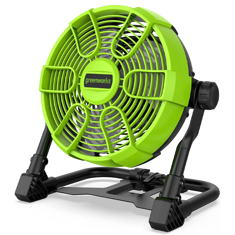 24V Portable Fan with 2.0Ah USB Battery and AC Adapter/Charger Included