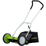 Greenworks 16" Reel Lawn Mower with Grass Catcher