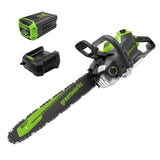 60V 20" Cordless Battery 3.2kW Chainsaw, 8.0Ah Battery & Rapid Charger Included