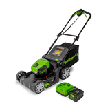 Tondeuse sans balais  80 V, 17 pouces, batterie 2,0 Ah et chargeur inclus
