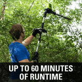 60V 20" Pole Hedge Trimmer, 2.0Ah Battery and Charger Included