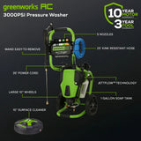 Laveuse à pression électrique sans balais, 3 000 PSI (lb/po²), 1,1 GPM, 14 A