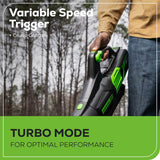 80V 800 CFM - 200 MPH Blower, 4.0Ah Battery and Charger Included BONUS: Premium Shoulder Strap