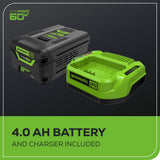 60V 13" Cordless String Trimmer & Leaf Blower Combo Kit, 4.0 Ah Battery and Charger Included