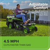 60V 30" CrossoverT Riding Lawn Tractor, (4) 8.0Ah Batteries & 600W Charger Included | CRT3062
