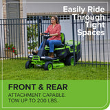 60V 30" CrossoverT Riding Lawn Tractor, (4) 8.0Ah Batteries & 600W Charger Included | CRT3062