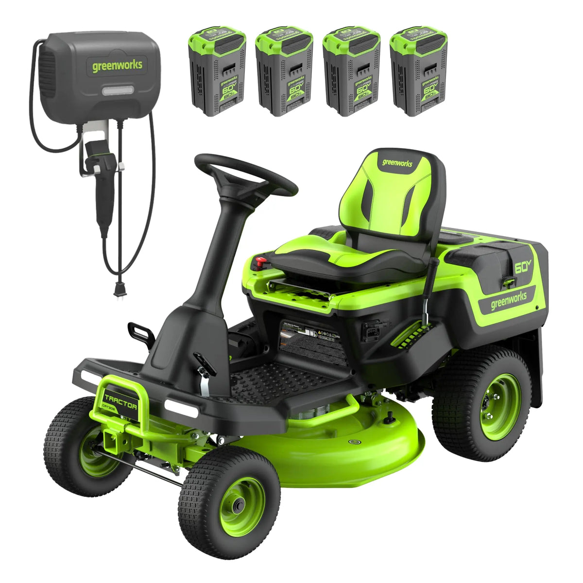 60V 30" CrossoverT Riding Lawn Tractor, (4) 8.0Ah Batteries & 600W Charger Included | CRT3062