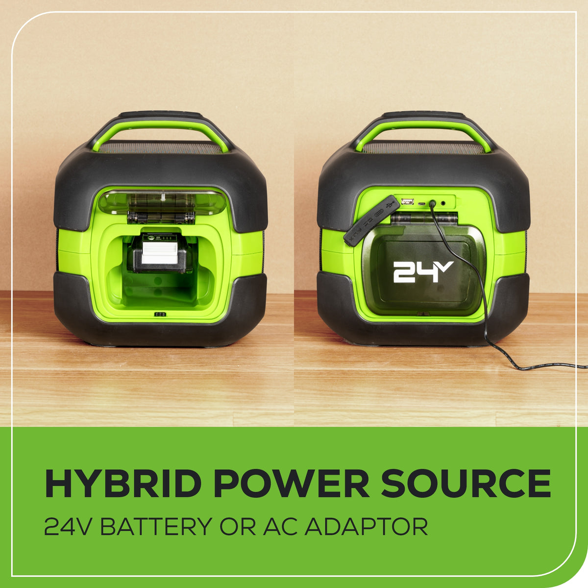 24V Bluetooth Speaker, 2.0Ah Battery and Charger Included