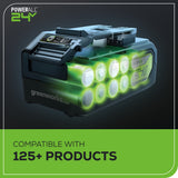 48V (24V x 2) Axial Jet blower & Shear Shrubber Combo, (2) 4.0Ah Batteries and Dual Port Charger Included