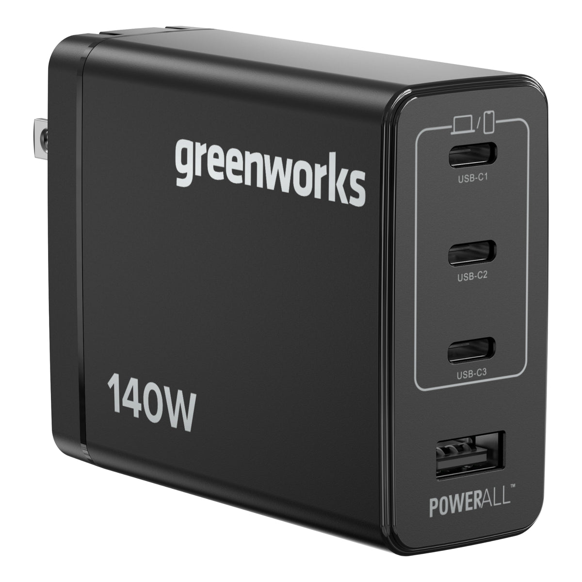 Greenworks POWERALL 140W Charger, (3) USB-C Ports and USB-A Port