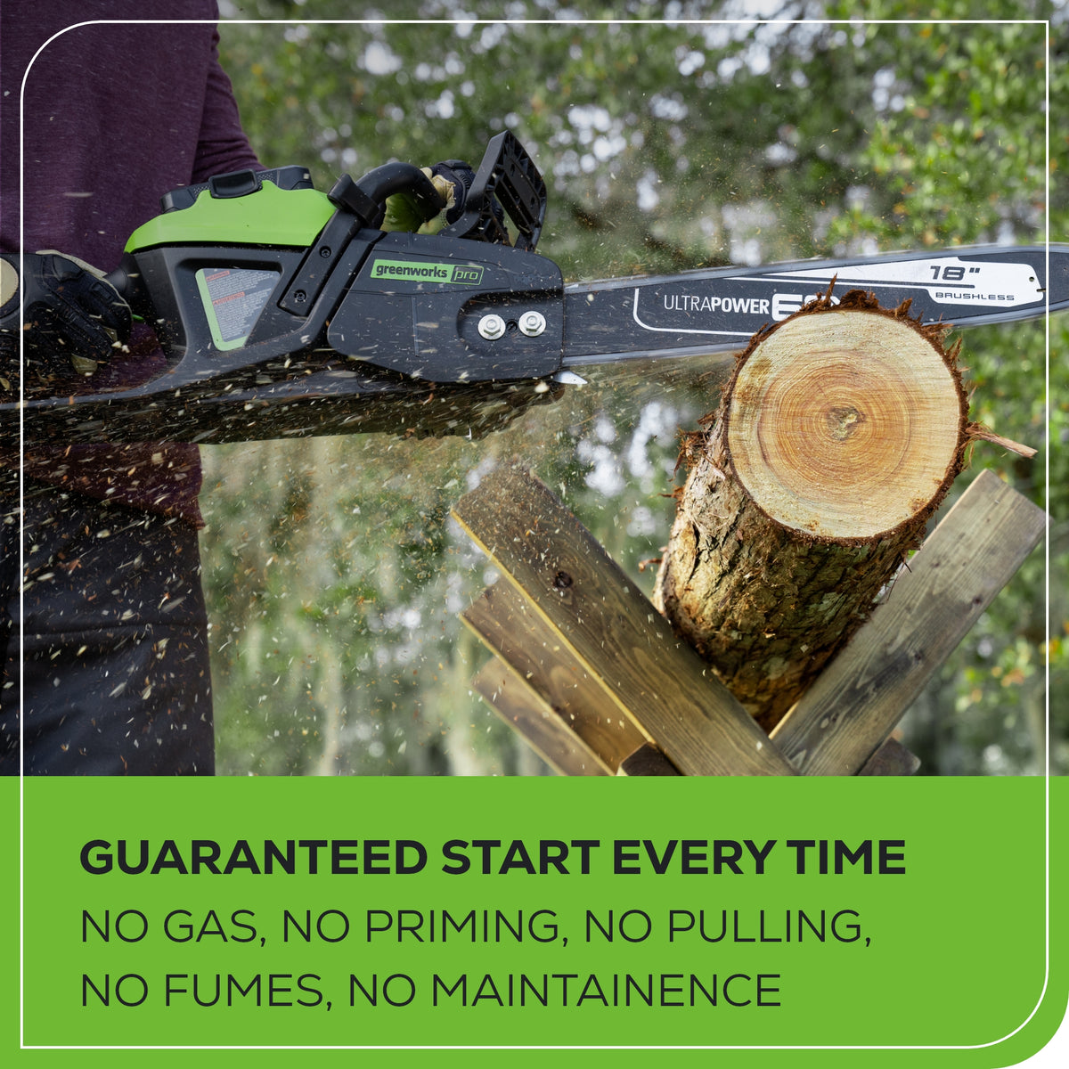 60V 18" Chainsaw, 4.0Ah  Battery and Charger Included