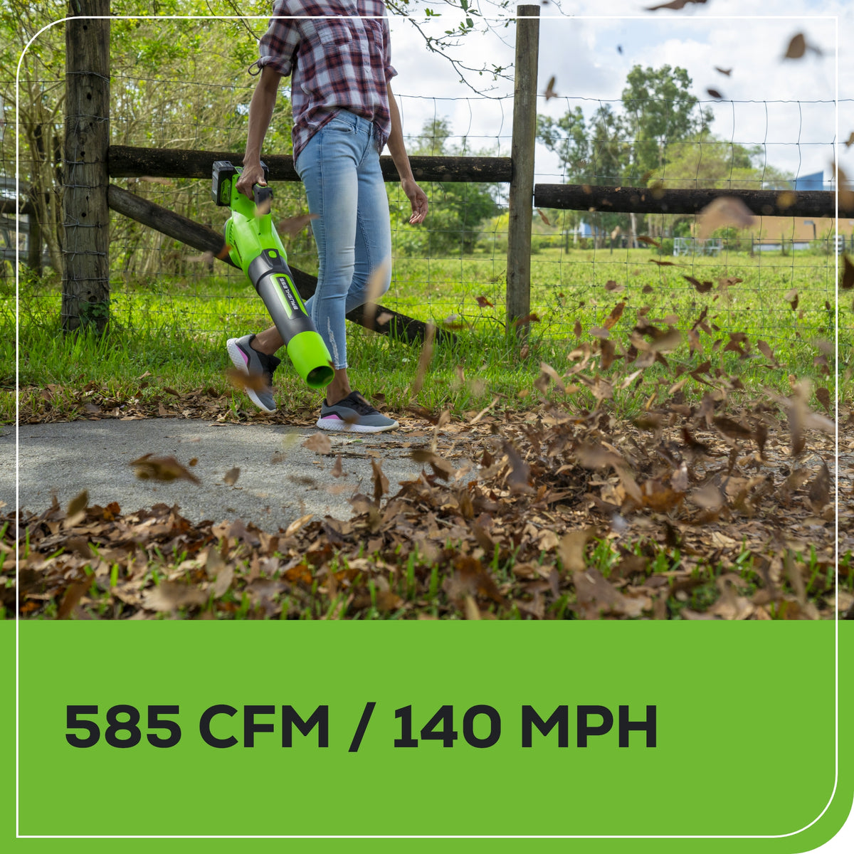 48V (24V x 2) Axial Jet blower & Shear Shrubber Combo, (2) 4.0Ah Batteries and Dual Port Charger Included