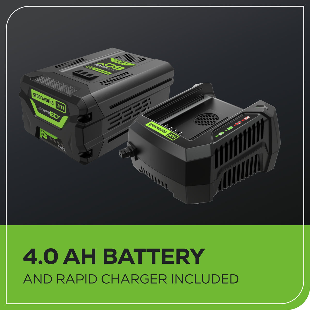 60V 18" Chainsaw, 4.0Ah  Battery and Charger Included