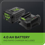 60V 18" Chainsaw, 4.0Ah  Battery and Charger Included