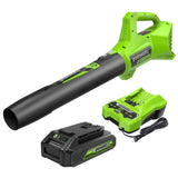 24V Axial Blower 90 MPH - 320 CFM, 2.0Ah USB Battery and Charger Included