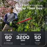 60V Pro 26" Hedge Trimmer, 2.0Ah Battery and Charger Included