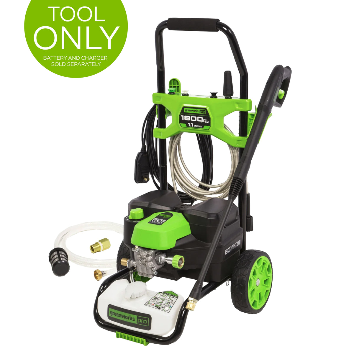 60V Hybrid 1800 PSI Pressure Washer (Tool Only)