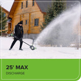 40V 12" Snow Shovel with Directional Vanes (Tool Only)