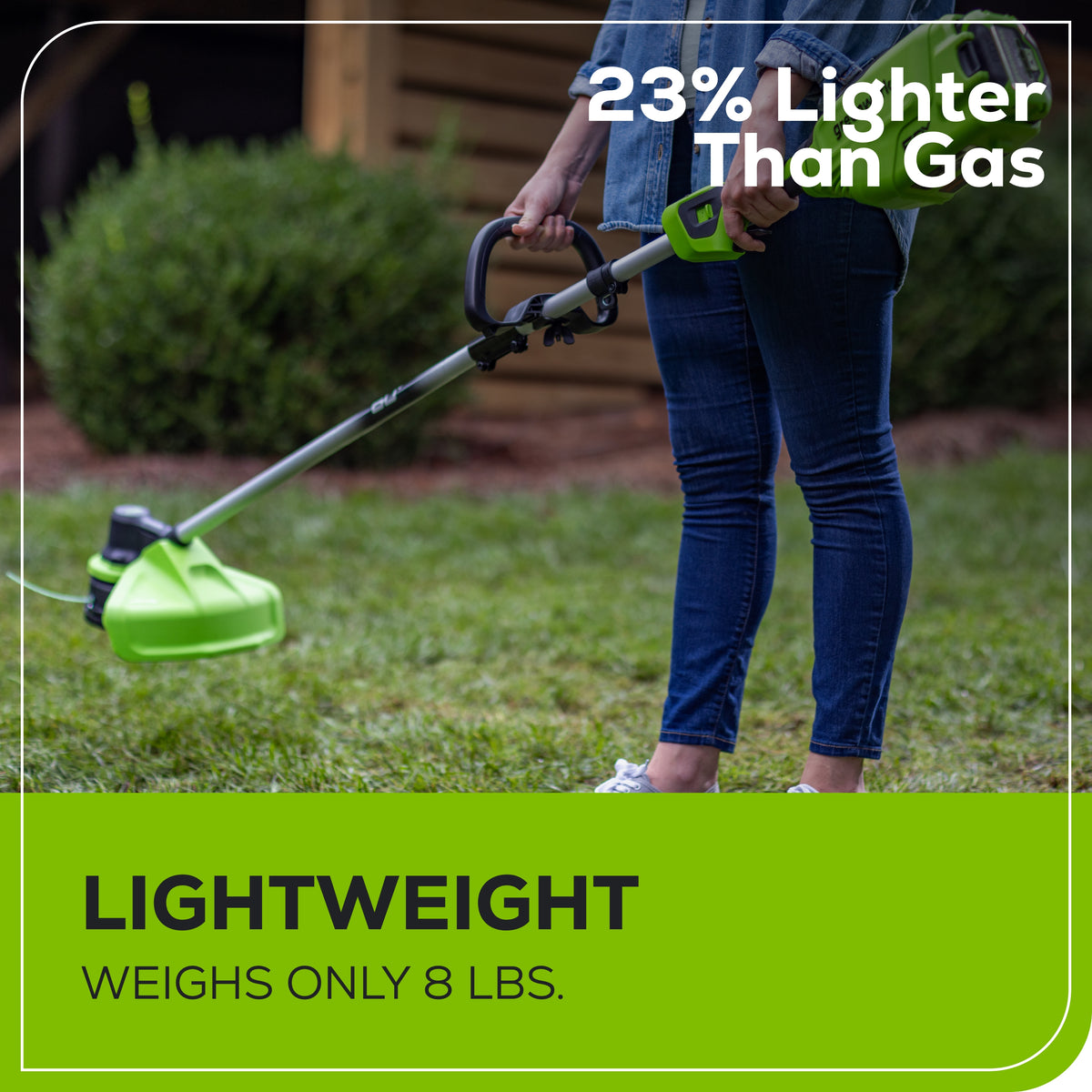 60V 16" Brushless Battery String Trimmer, 2.5Ah Battery and Charger Included