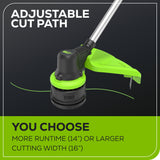 60V 16" Brushless Battery String Trimmer, 2.5Ah Battery and Charger Included