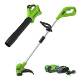40V 12" String Trimmer & 40V 120 MPH - 450 CFM Jet Blower, 4.0Ah Battery and Charger Included