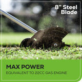 60V 8" Brushless Cordless Edger, 2.0Ah Battery and Charger Included