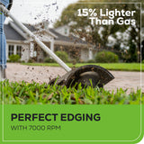 60V 8" Brushless Cordless Edger, 2.0Ah Battery and Charger Included
