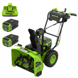 60V 24" Dual Stage Snow Thrower, (2) 6.0Ah Battery and Dual Port Charger Included
