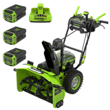 60V 28" Dual Stage Snow Thrower, (3) 6.0Ah Batteries & Dual Port Charger Included