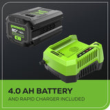 80V 800 CFM - 200 MPH Blower, 4.0Ah Battery and Charger Included BONUS: Premium Shoulder Strap