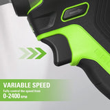 24V 3/8" Impact Wrench, 2.0Ah Battery and Charger Included